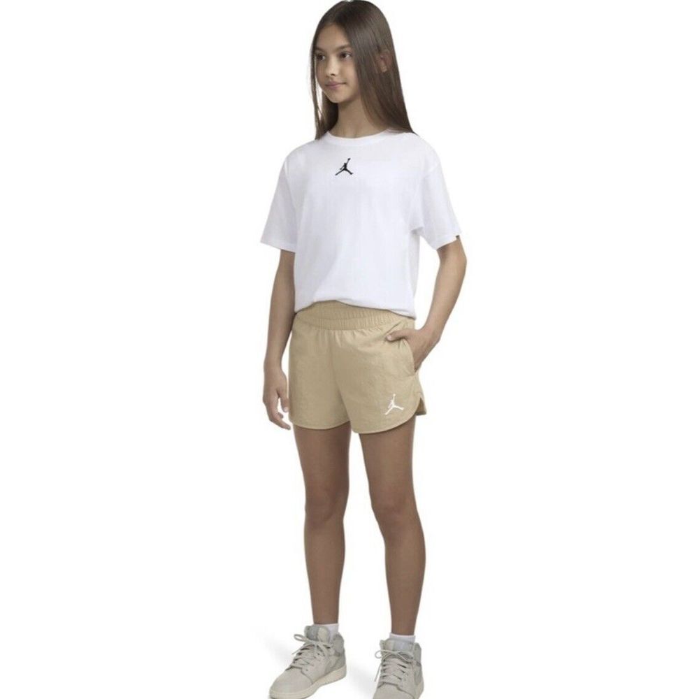 NEW Jordan Girls' Jumpman High Flying Shorts Size Small - NWT Medium Brown